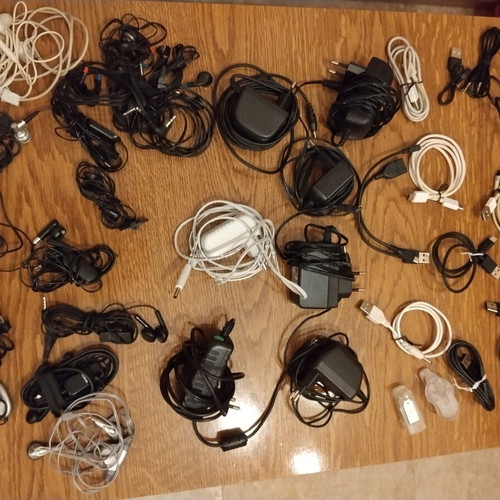 Mobile chargers, handsfree and USB used