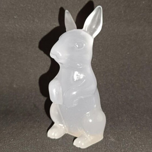 Rabbit made of liquid glass that glows in the dark new