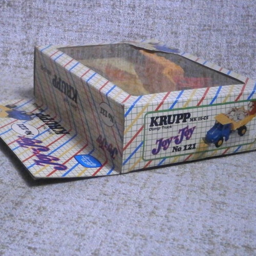 Joy Toy Krupp plastic toy truck, vintage, new in box
