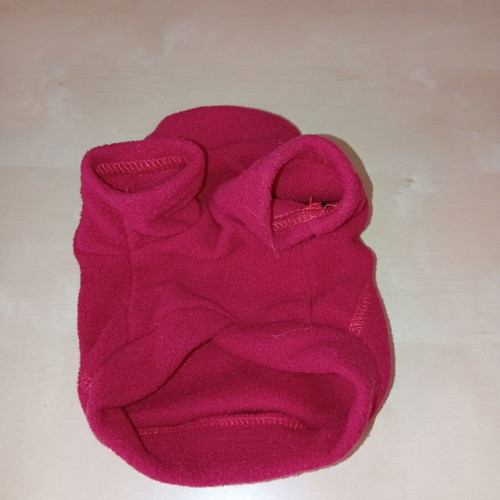 Red fleece dog clothes XS for small breeds like Chihuahua and Pugs, like new