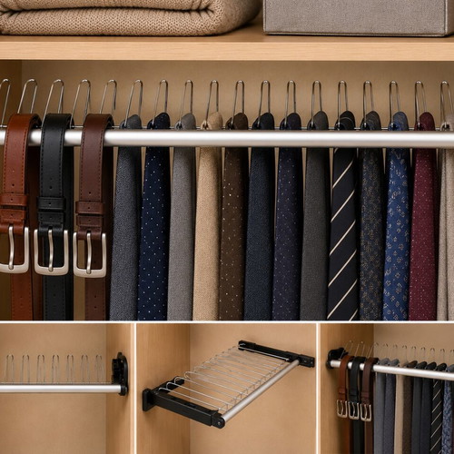Leifheit Sliding Wardrobe Hanger like new for belts, ties & scarves