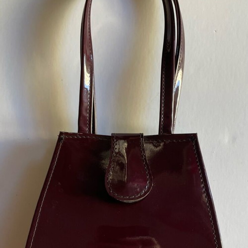 Dark Bordeaux glossy bag like new