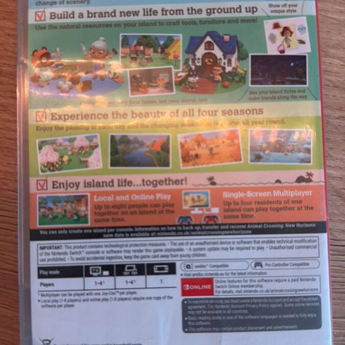Animal Crossing New Horizons Nintendo Switch game like new