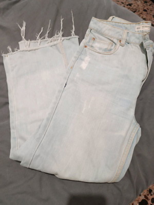 Jeans Pink Woman like new, high waist, size S/36/8