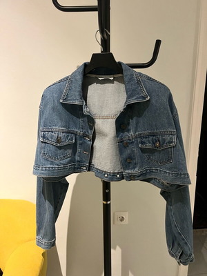 Vassia Kostara Indigo Cropped Jean Jacket σαν καινούργιο, one size