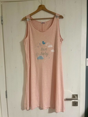 Maternity and nursing nightgown pink like new, size L