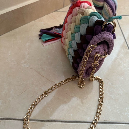 Colorful braided shoulder bag new