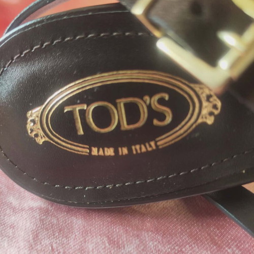 Tod's women's sandals new, brown suede and leather, size 38