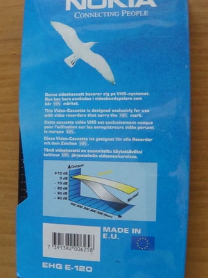 Nokia VHS E-120 Videocassette new, sealed