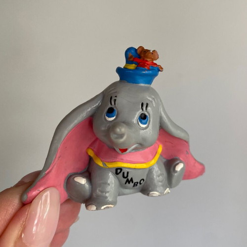 Disney Dumbo pvc figure set of 2 used, 1980s Bullyland Germany