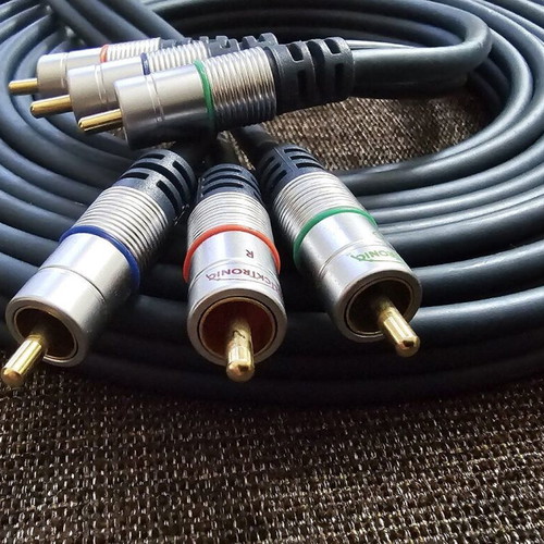 Clicktronic Component Video Cable 3x RCA to 3x RCA 5m like new