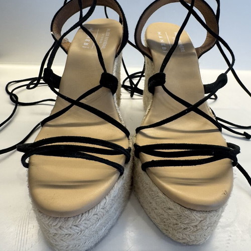 Manebi Lace Up Espadrillas like new, size 38, black