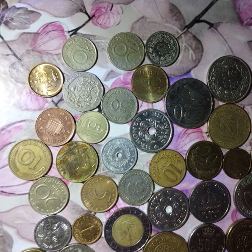 Foreign coins used collection