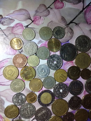 Foreign coins used collection