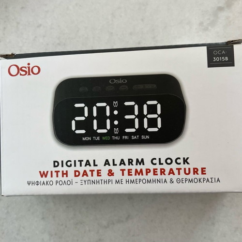Osio digital clock new with temperature, time and date