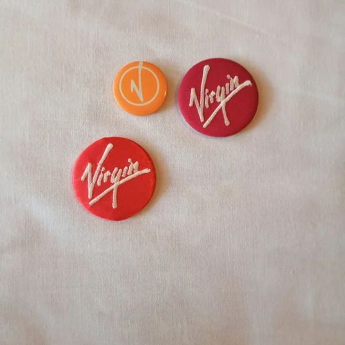 Vintage Virgin & Lenny Kravitz collectible pins like new