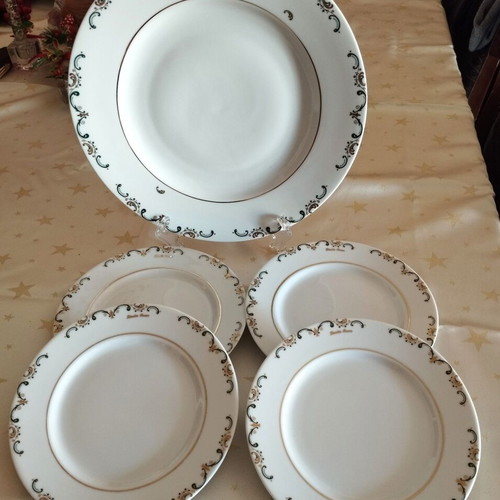 Vintage Fine Bohemian Porcelain pasta serving set like new
