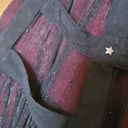 Gothic Birdcage Skirt like new, black and burgundy