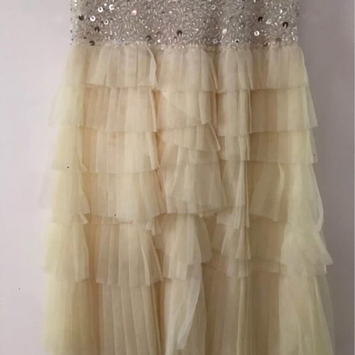 Branded dress with sequins
