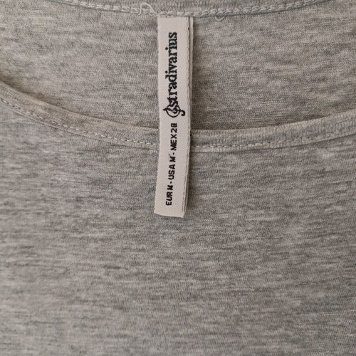 Stradivarius gray crop top size L like new