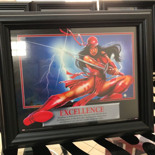Elektra Excellence frame 31cm x 26cm new, art by Greg Horn, Marvel