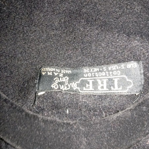 Zara women's coat used, black, with hood