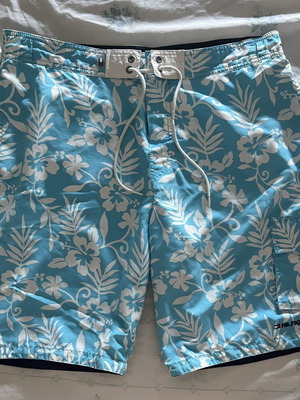 Tommy Hilfiger men's swim shorts like new, size M, white and turquoise