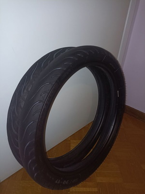 Michelin Pilot Street motorcycle tires used, pair 70/90/17 front 80/90/17 rear