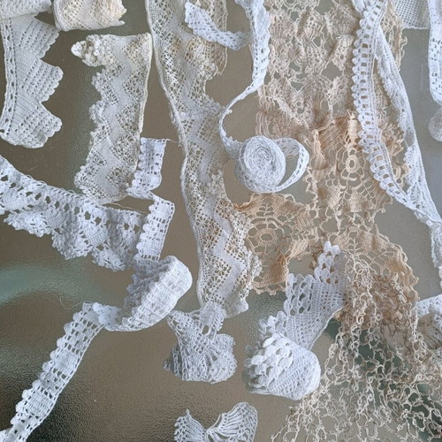 Handmade embroidered doilies like new