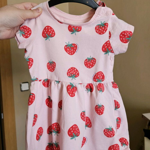 Mothercare dress 6-9 months like new, cotton pink