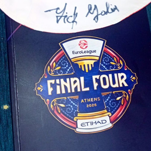 Euroleague 2026 Final Four Athens Cap Signed by Legend Nik Galis New