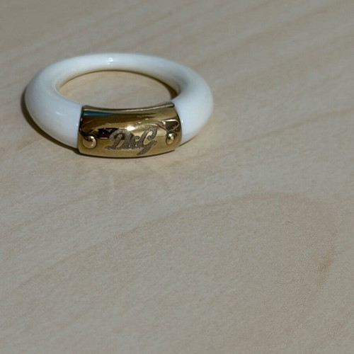 Dolce & Gabbana ring like new, white and gold