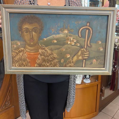 Painting Fotis Kontoglou used 24x43cm