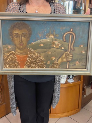Painting Fotis Kontoglou used 24x43cm