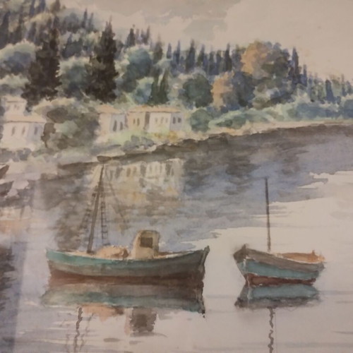 Painting Kerkyra Landscape Watercolor used