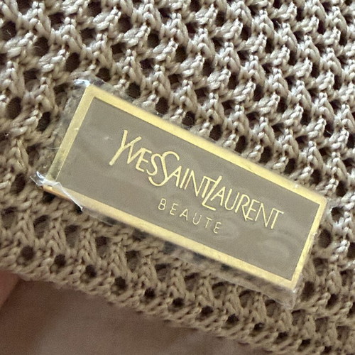 Yves Saint Laurent clutch bag, beige, new with tags