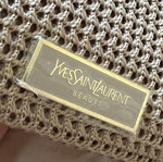 Yves Saint Laurent clutch bag, beige, new with tags