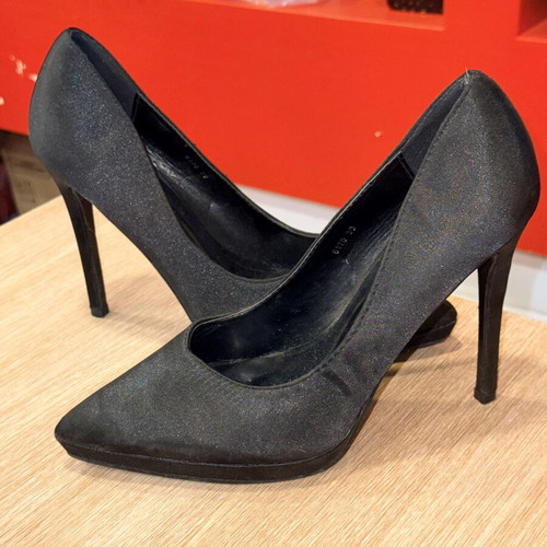 Diamantique black heels size 39