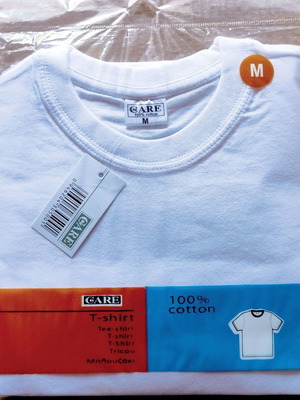 T-shirt CARE white medium new