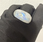 Moonstone ring carved from a single natural piece
