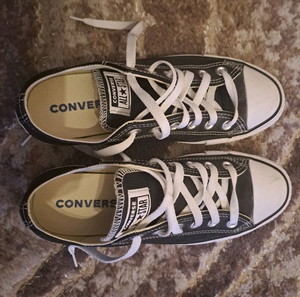 All star converse black 39.5 δερμάτινο