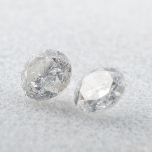 Pair Round Brilliant Diamonds 0.11ct total used