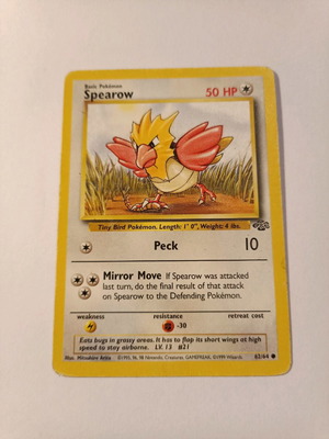 Spearow Pokemon Card Jungle 62/64 μεταχειρισμένο
