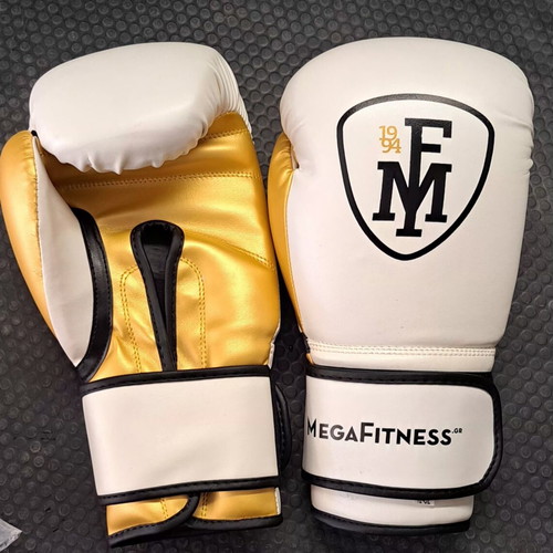MegaFitness FM 12oz Boxing Gloves new, white-gold