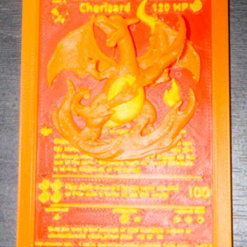 3D Printed Pokémon Κάρτα Charizard από PLA