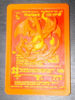 3D Printed Pokémon Κάρτα Charizard από PLA