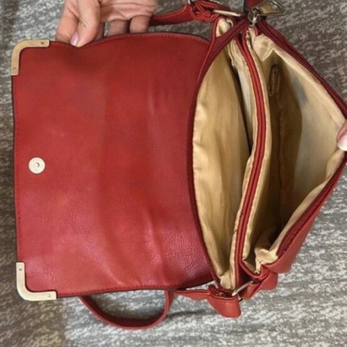 Women's crossbody bag, dark red