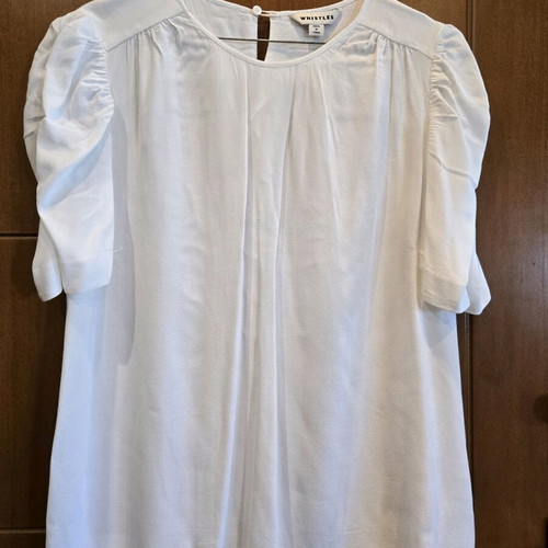 Whistles blouse like new, white, XXL, summer style with puffed sleeves