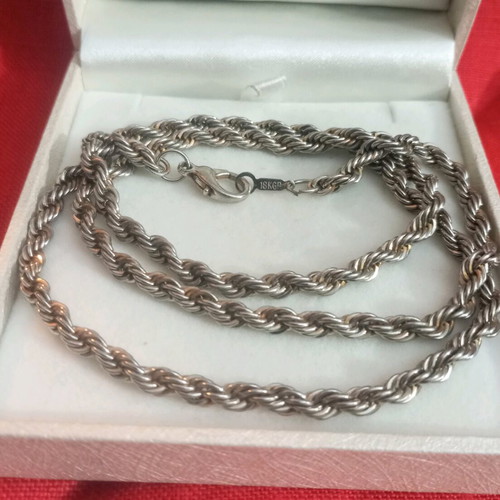 Necklace chain steel with 18k gold plated used