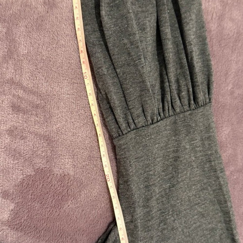 Grey blouse with balloon sleeves like new, size M